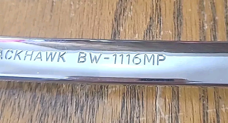 BlackHawk 16MM Full Polish 12 Point Combination Wrench BW-1116MP USA Made Tool