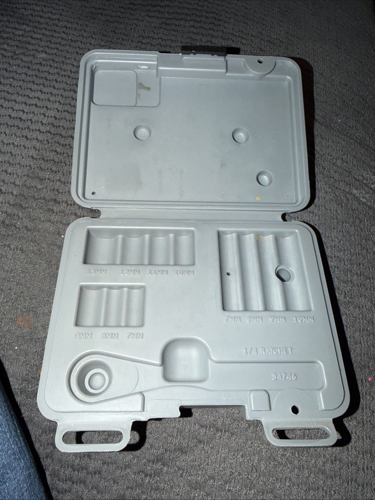 Sears Craftsman NOS 12pc Metric 1/4” Drive 6 Point Socket Set CASE ONLY 34746