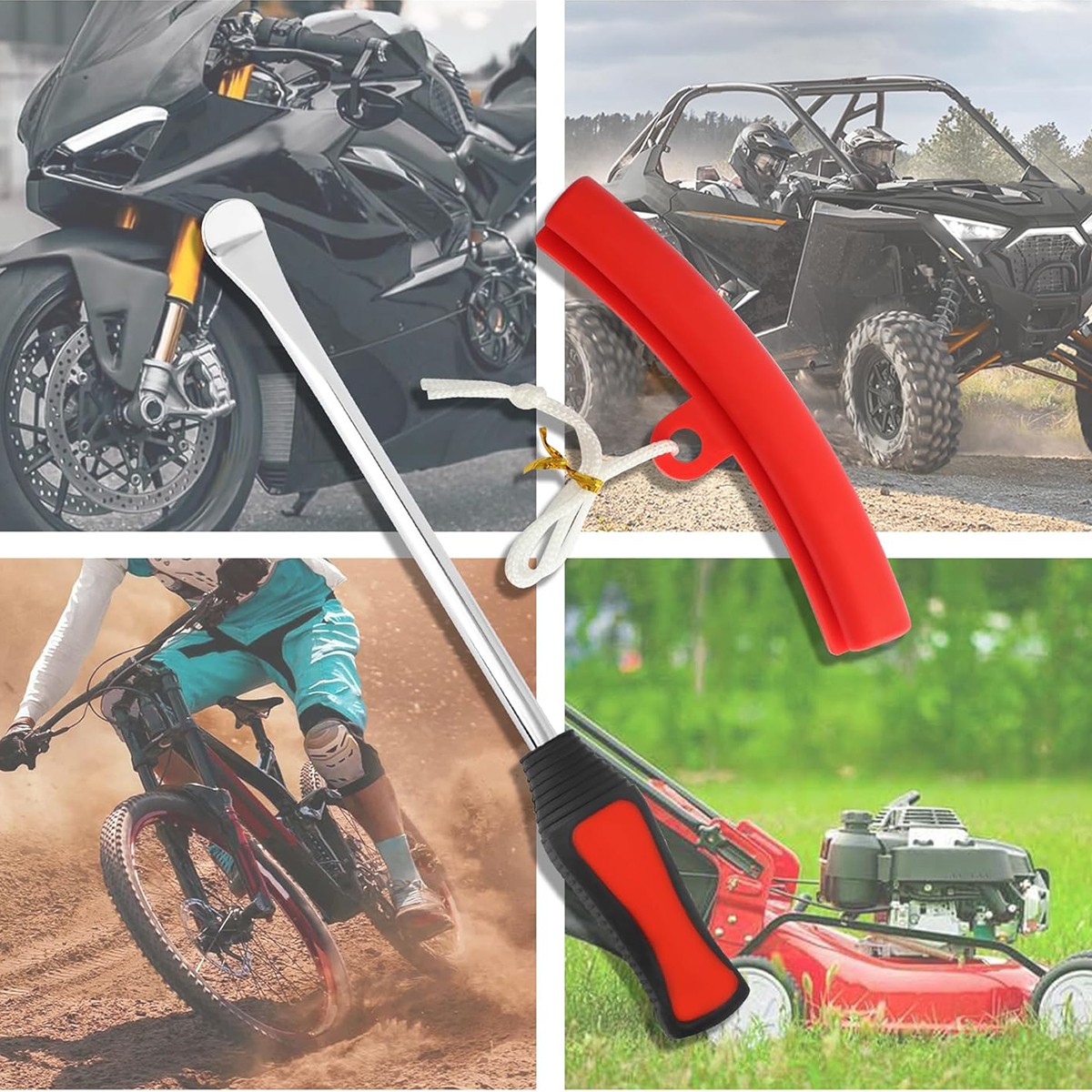 41Pcs Steel Tire Spoon Lever Iron Tool Kit for Motorcycle Bike Car w/Storage Bag