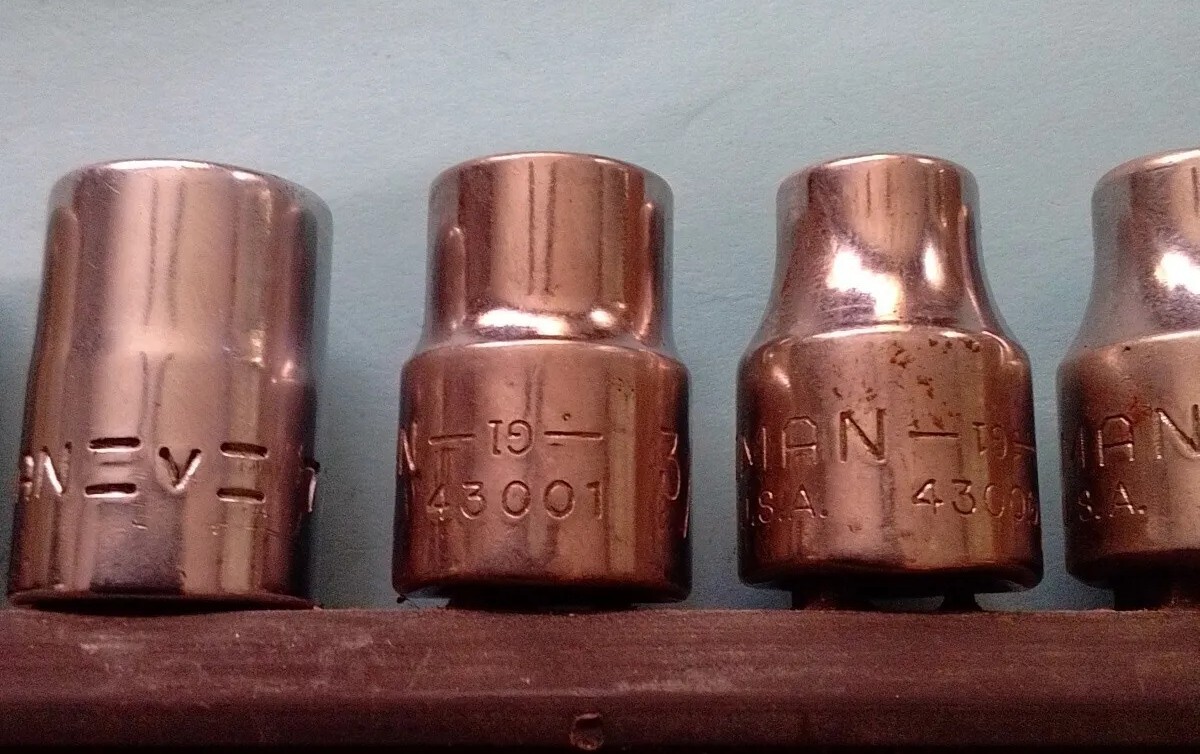 Craftsman 3/8″Dr. 6pt sockets. 1/4″-15/16″. G, G1 G2 Gk V Mixed Series QTY. 11