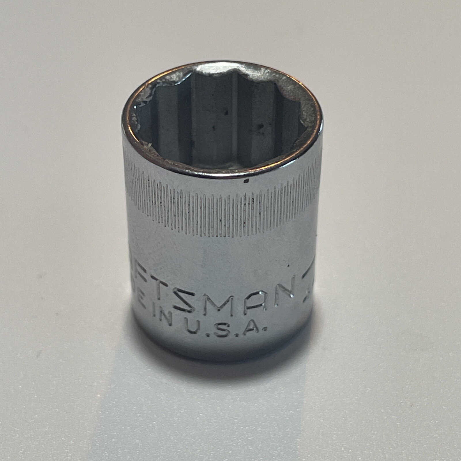 Vintage Craftsman -V-44305 Shallow Socket, 14mm, 3/8” drive, 12 point – USA