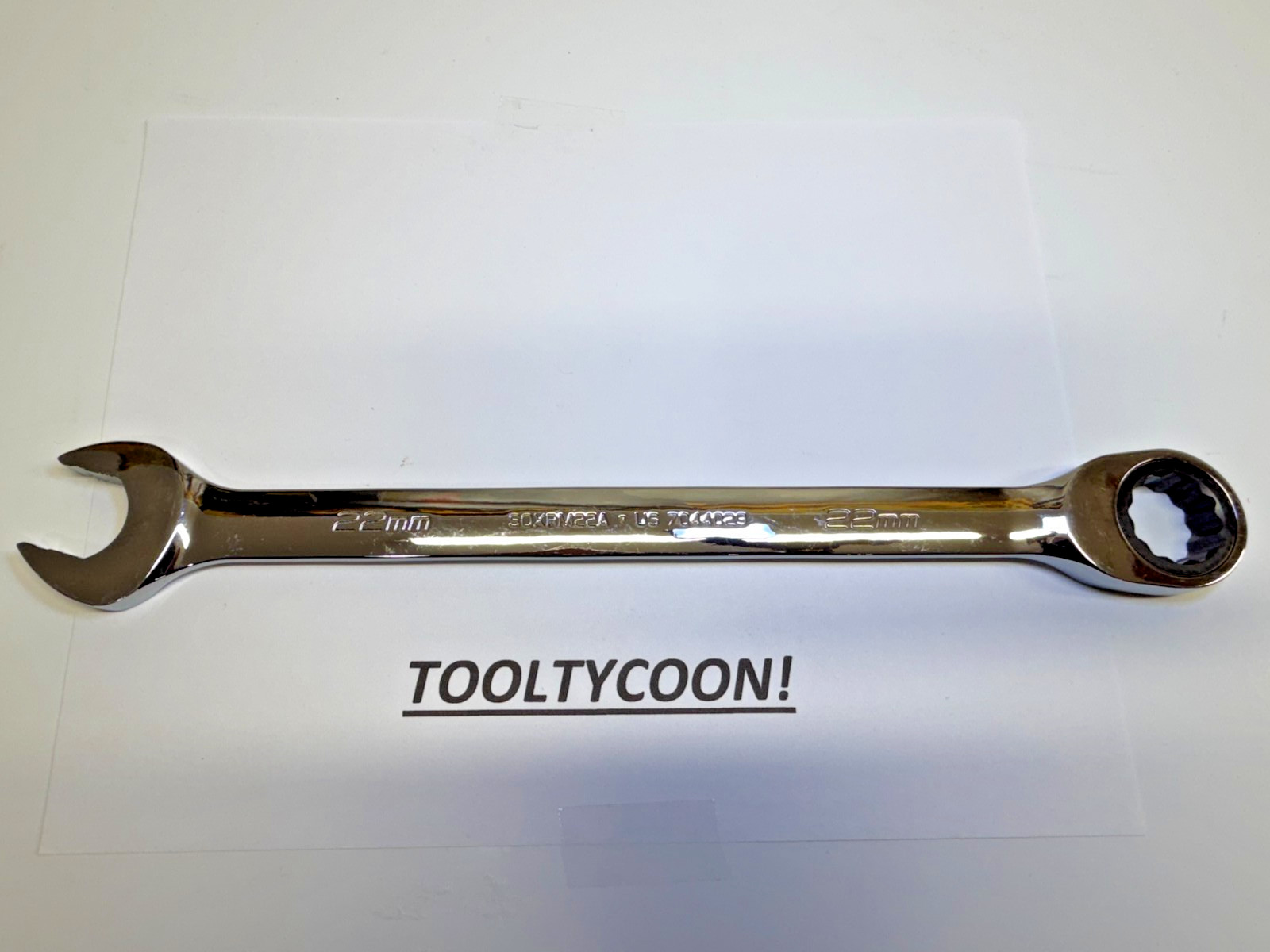 Snap-on Tools NEW 22mm Metric 0° Non-Reversing Ratcheting Combo Wrench SOXRM22