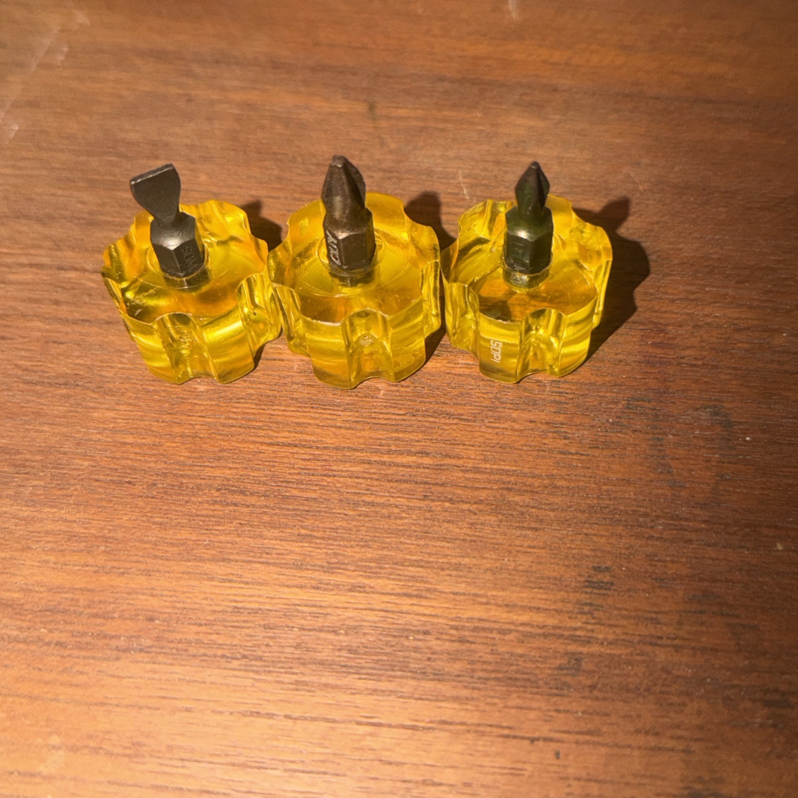 Snap On Micro Stubby Short Amber Screwdrivers SDP1 SDP2 SD11 Flat Slot Phillips