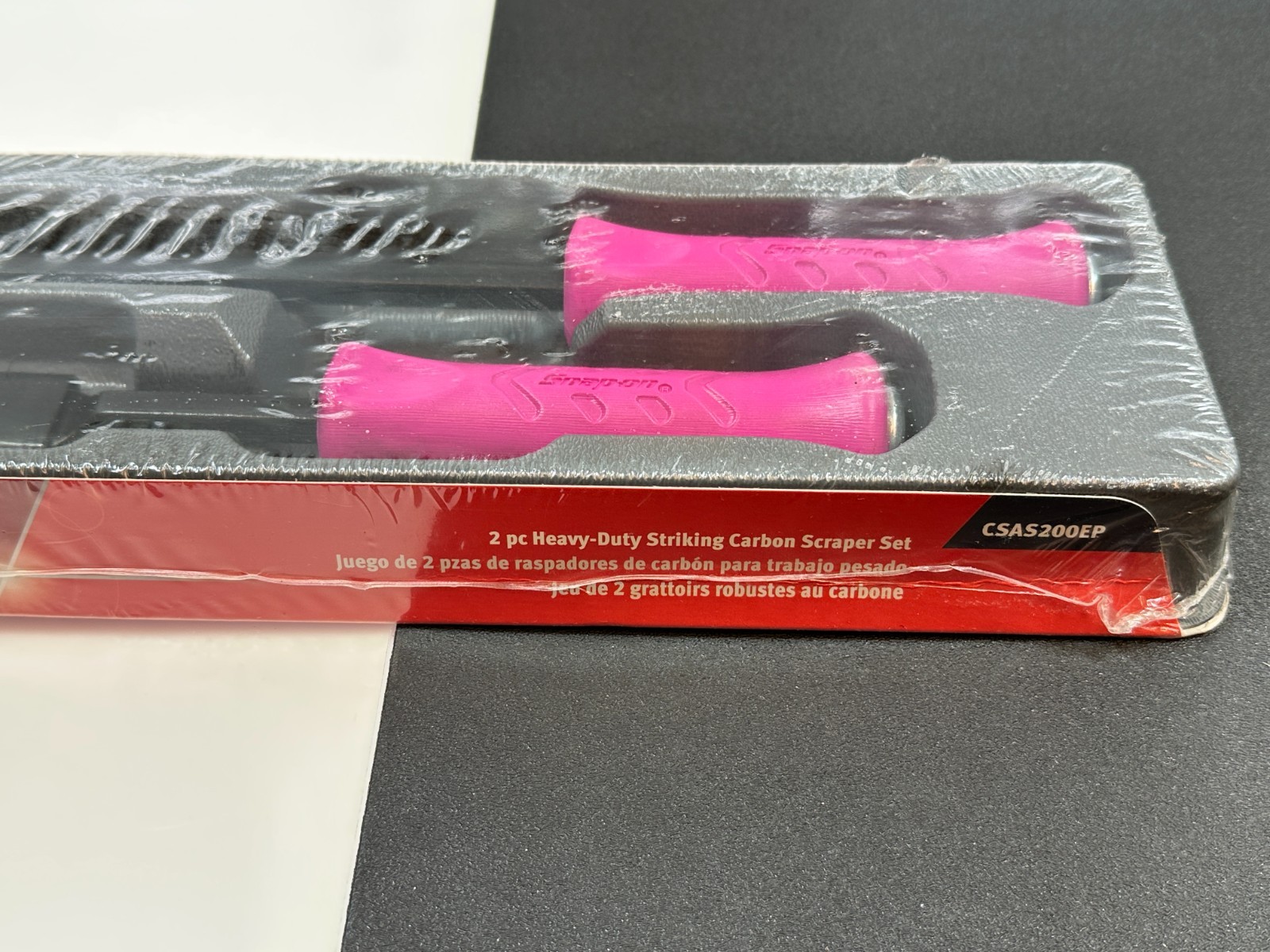 🇺🇸 Snap-on CSAS200EP ELECTRIC PINK 2pc Heavy Duty Striking Carbon Scraper Set
