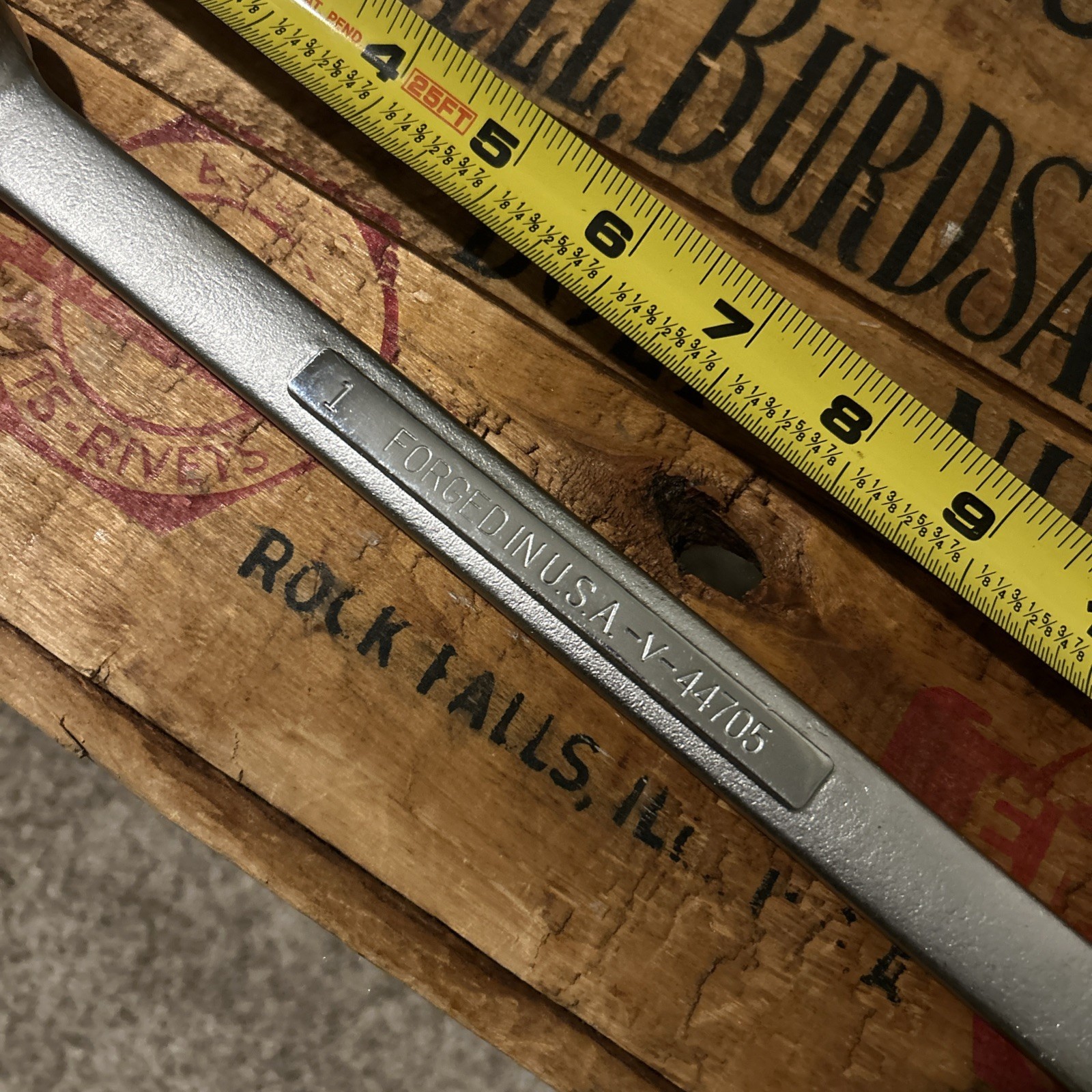 Craftsman Tools USA – 1” 12 Point Combination Wrench -V- Series 44705 Vintage