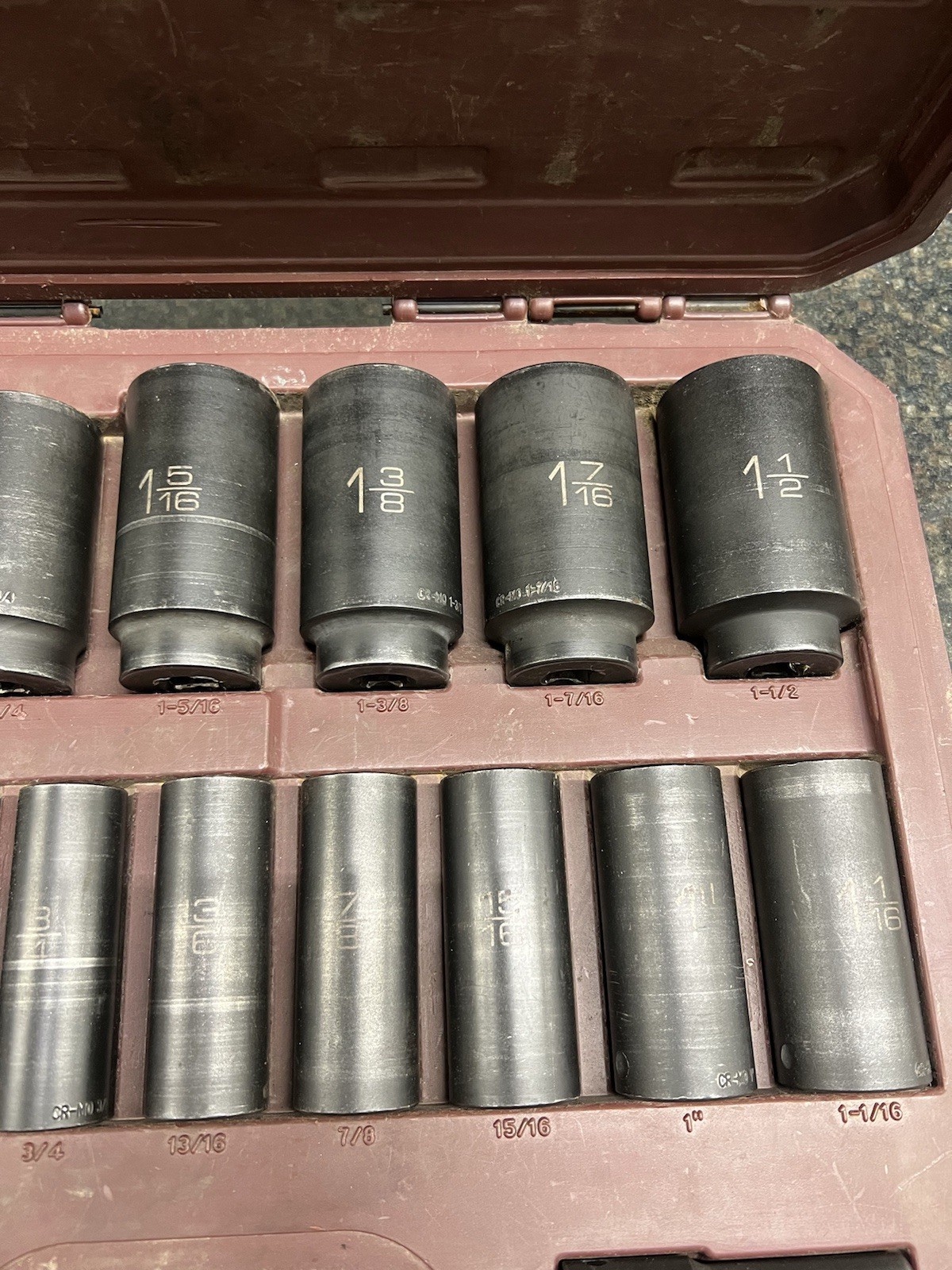 Matco Tools SCDP196V 19 Piece SAE 1/2” Drive Deep Impact Socket Set