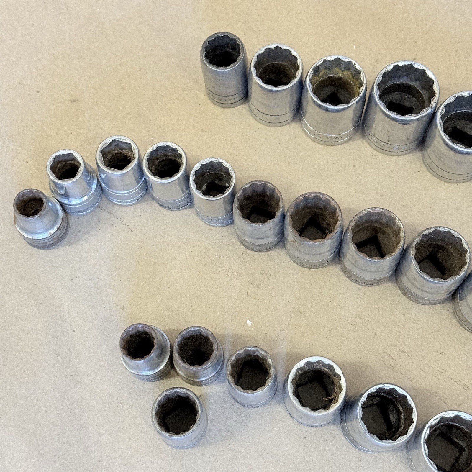 Vintage SK Tools 1/2″ Drive SAE Socket Sets 7/16″ to 1-1/4″ USA Made