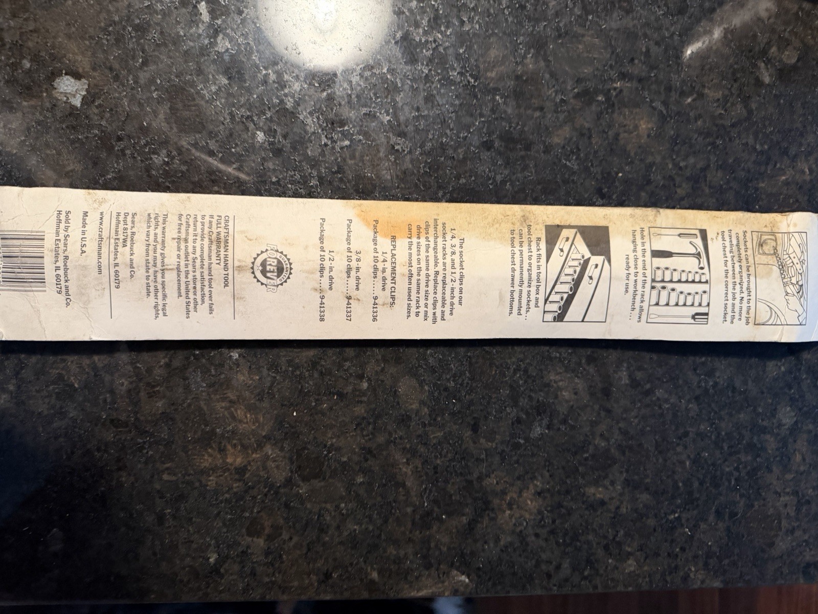 Craftsman Socket rails NOS 1/4”, 3/8” And 1/2”