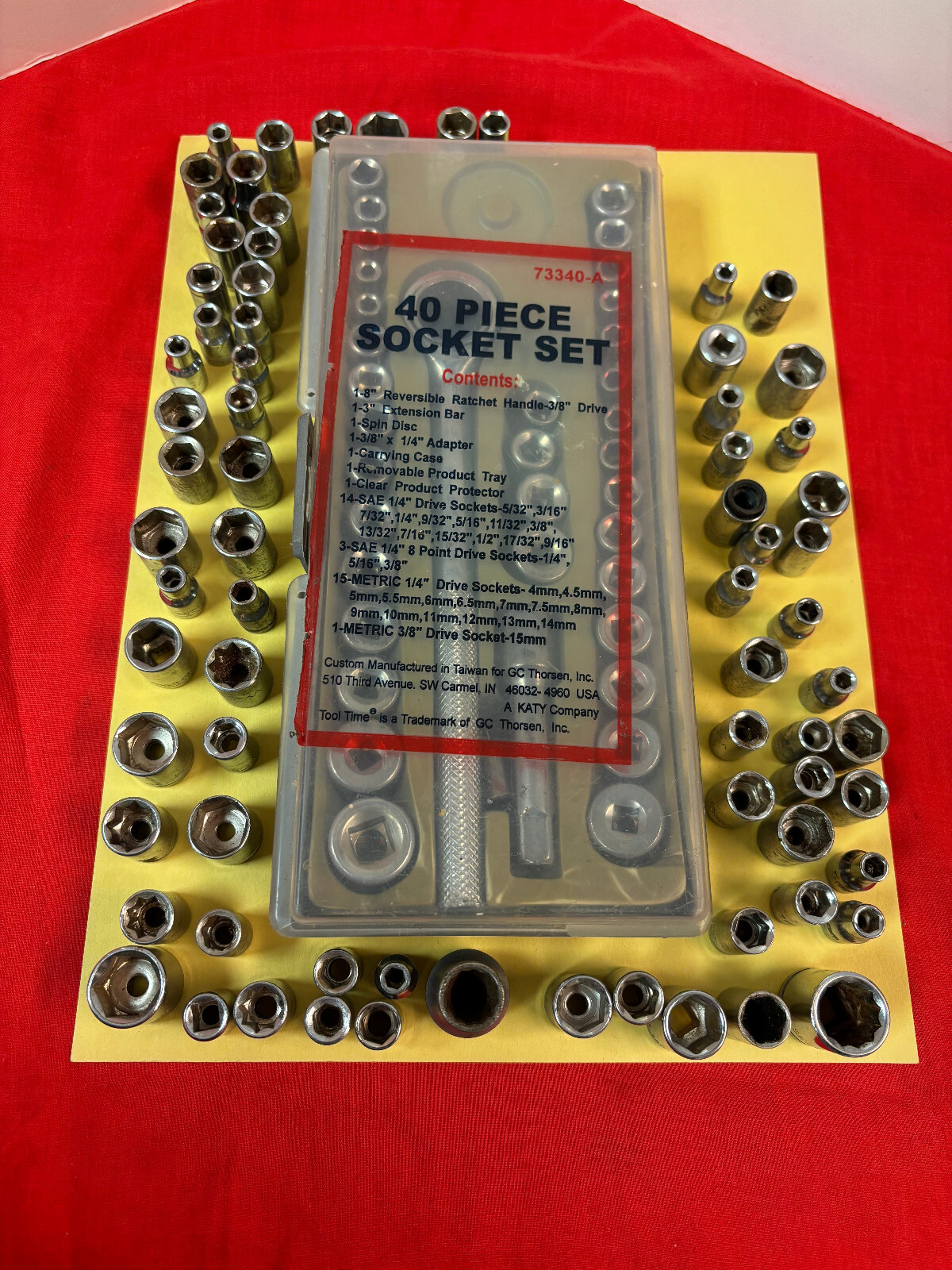 40 Piece Thorsen Socket Set w/Case PLUS 73 Multiple Mfg. Assorted Sockets