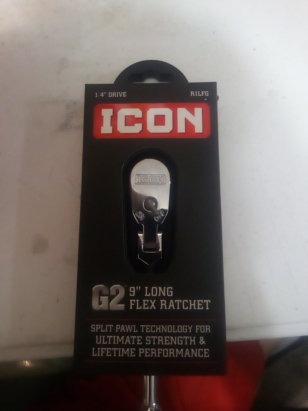 ICON G2 1/4″ Drive 9″ Long-Reach Flex Ratchet – R1LFG 70450 – NEW IN PACKAGING!