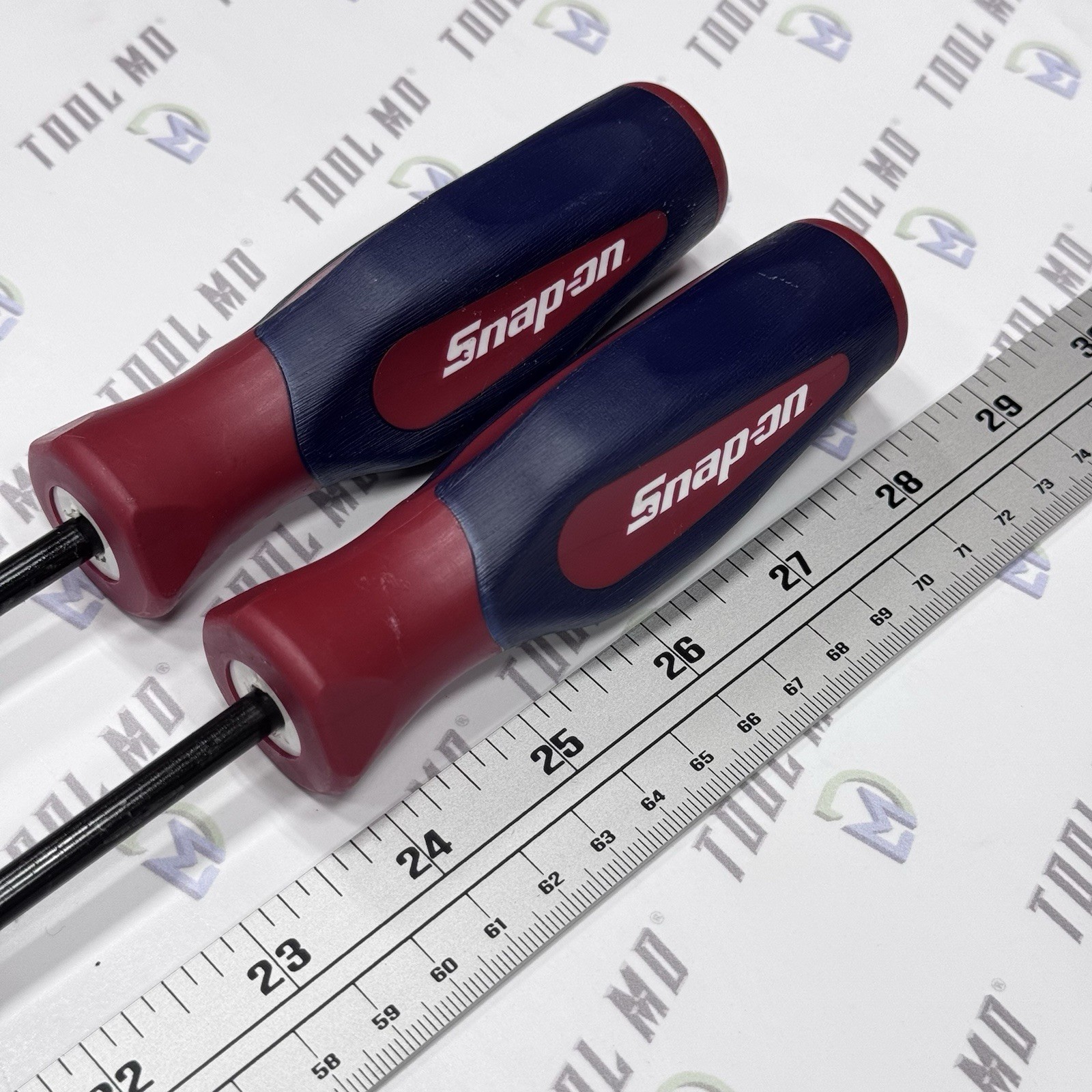 Snap-on Tools RARE 2pc RED WHITE & BLUE 29″ INDUSTRIAL Screwdriver Set SHD4120
