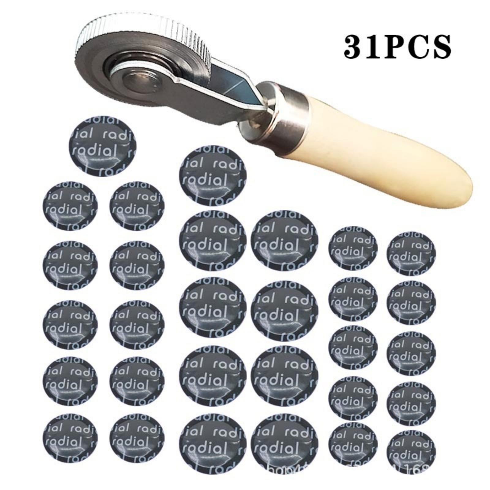 31pcs 3 Sizes Round Tire Patches Vehicle Car Tire Repair Glue Kit Repair Tool