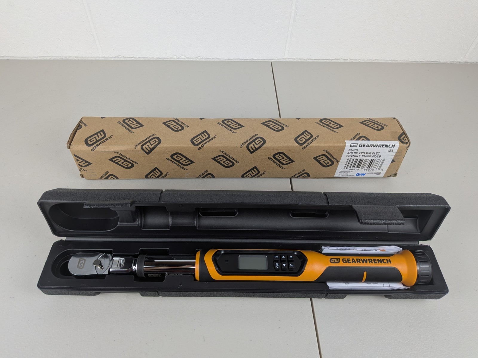 New Gearwrench 3/8″ dr Electronic Torque Wrench w/ Angle, 20-100 Ft lbs #85078