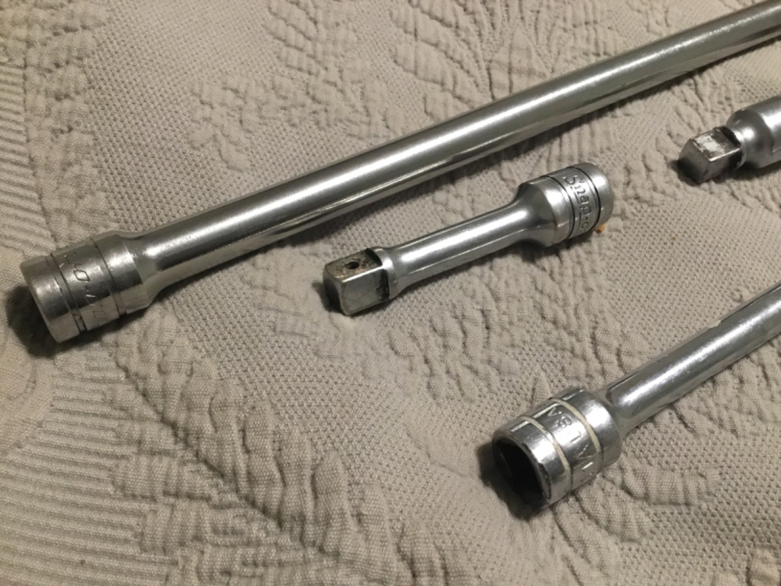 Snap-On 3/8 Drive Chrome Extension Set 5 pc set 1” , 2” ,6 “ ,11” , 24” long