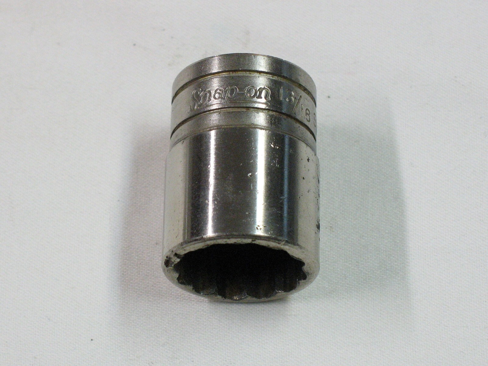 Snap On 13/16″ 12 Point 1/2″ Drive Shallow Chrome Socket SW-261