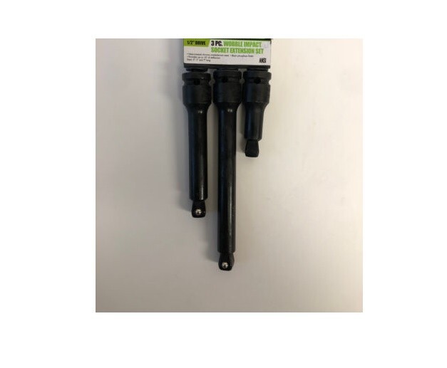 3 PC 3/8″ Drive Impact Wobble Socket Extension Set BRAND NEW