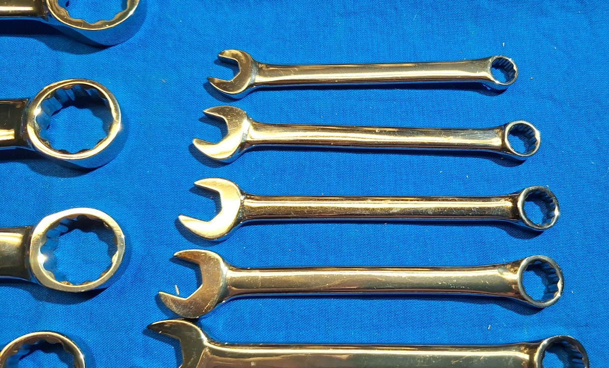 Bonney -80759 13 piece short Metric Combination wrench set full polish 7mm-19mm