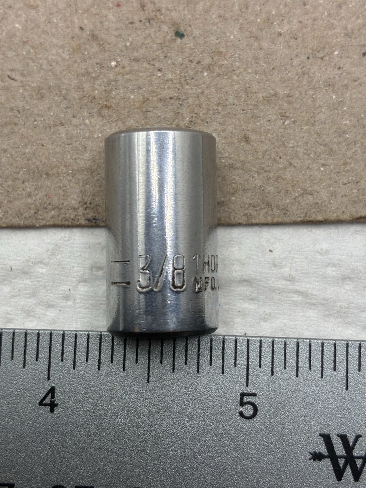 Vintage Thorsen 12M 3/8” 6 Point 1/4” Drive Socket USA