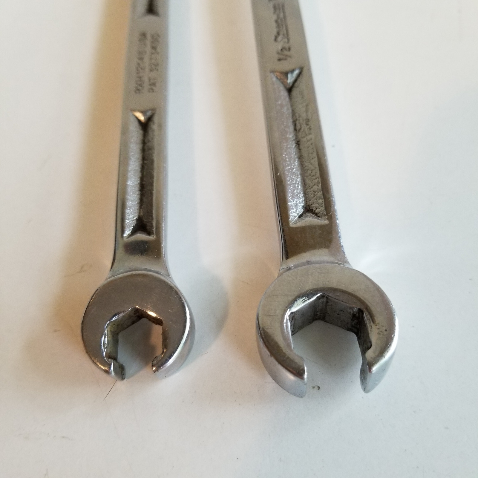 SNAP ON 3/8in x 7/16in & 1/2in X 9/16in Flare Nut Line Wrenchs VERY GOOD.
