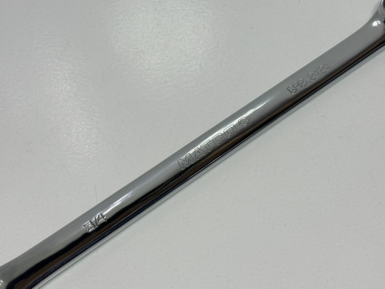 🇺🇸 Matco Tools USA GRBL2424 SAE 3/4″ Ratcheting Double Box End Wrench, NOS