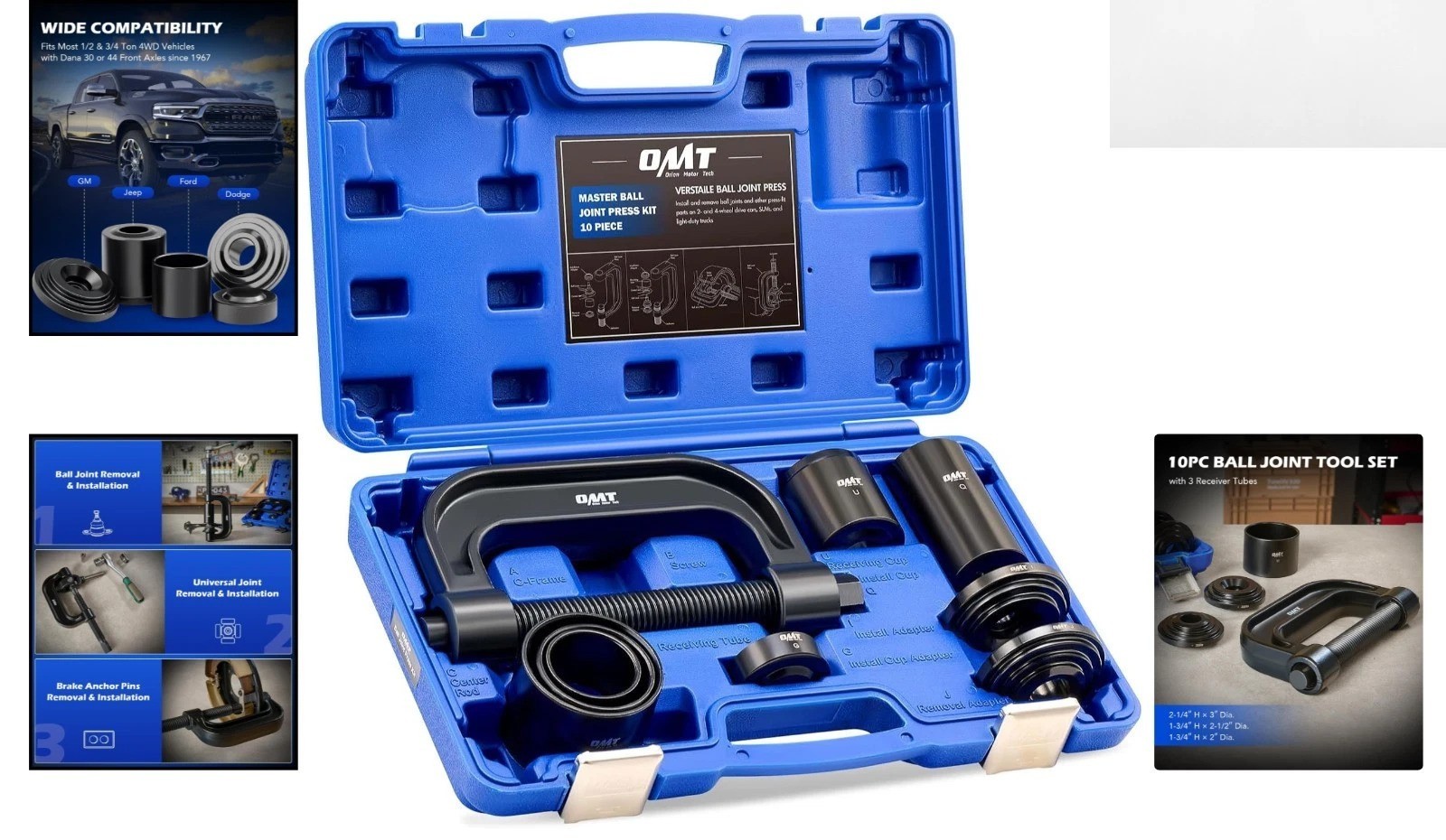 Orion Motor Tech Ball Joint Press Kit, Heavy Duty Ball Joint Removal Tool wit…