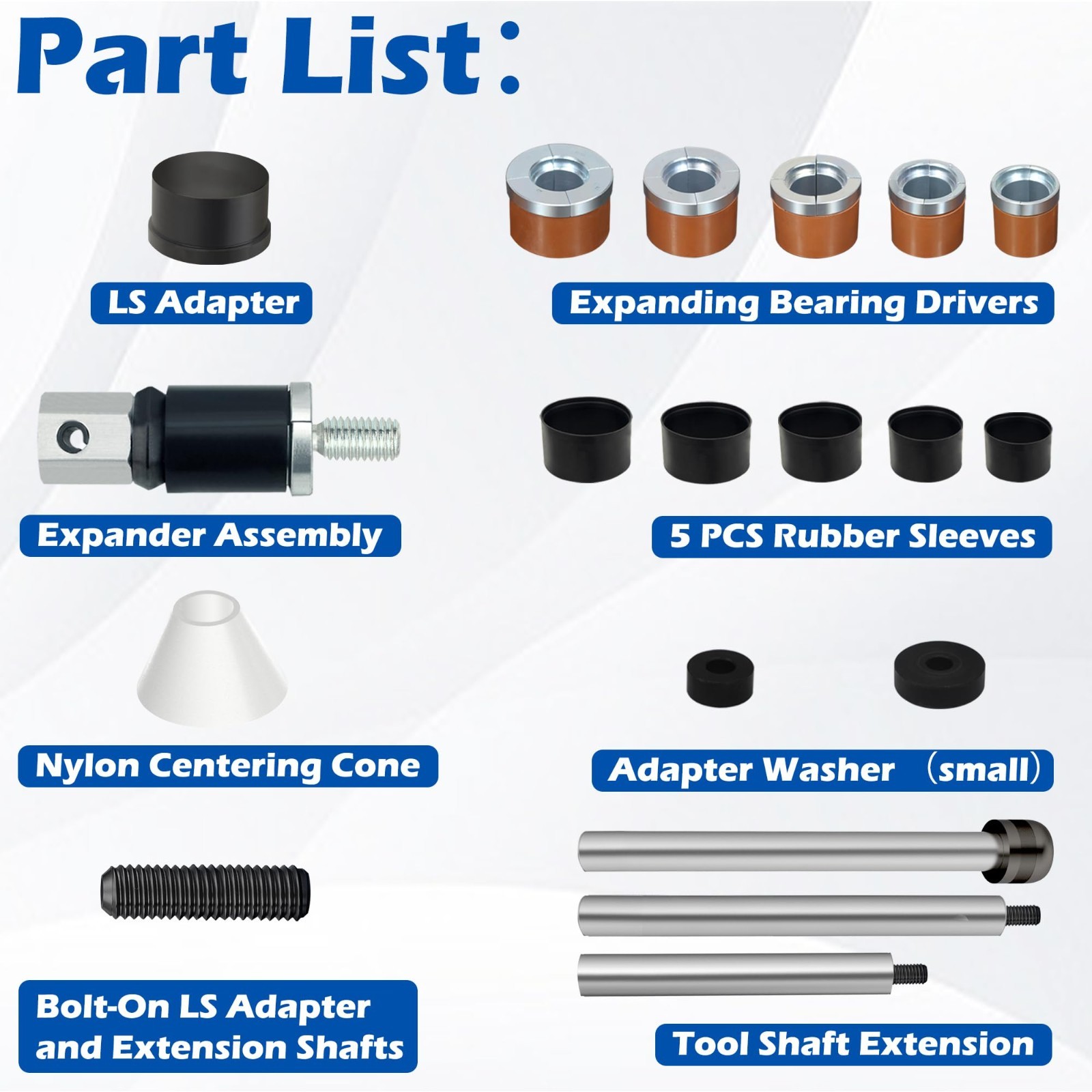 Engine Cam Bearing Install & Removal Tool Kit for Chevy LS & Most Vehicles