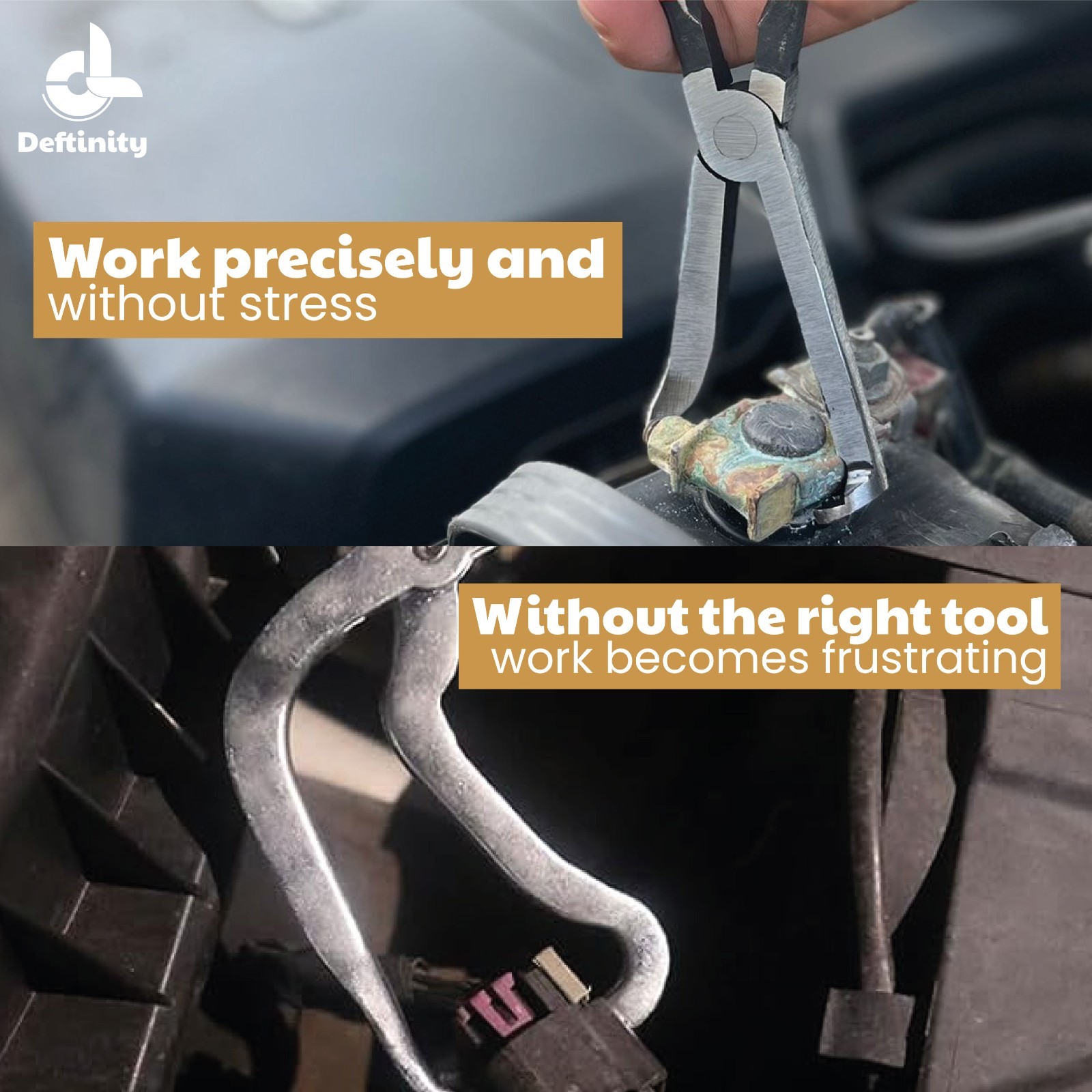 Deftinity Automotive Electrical Disconnect Pliers Wire Harness Tool Kit
