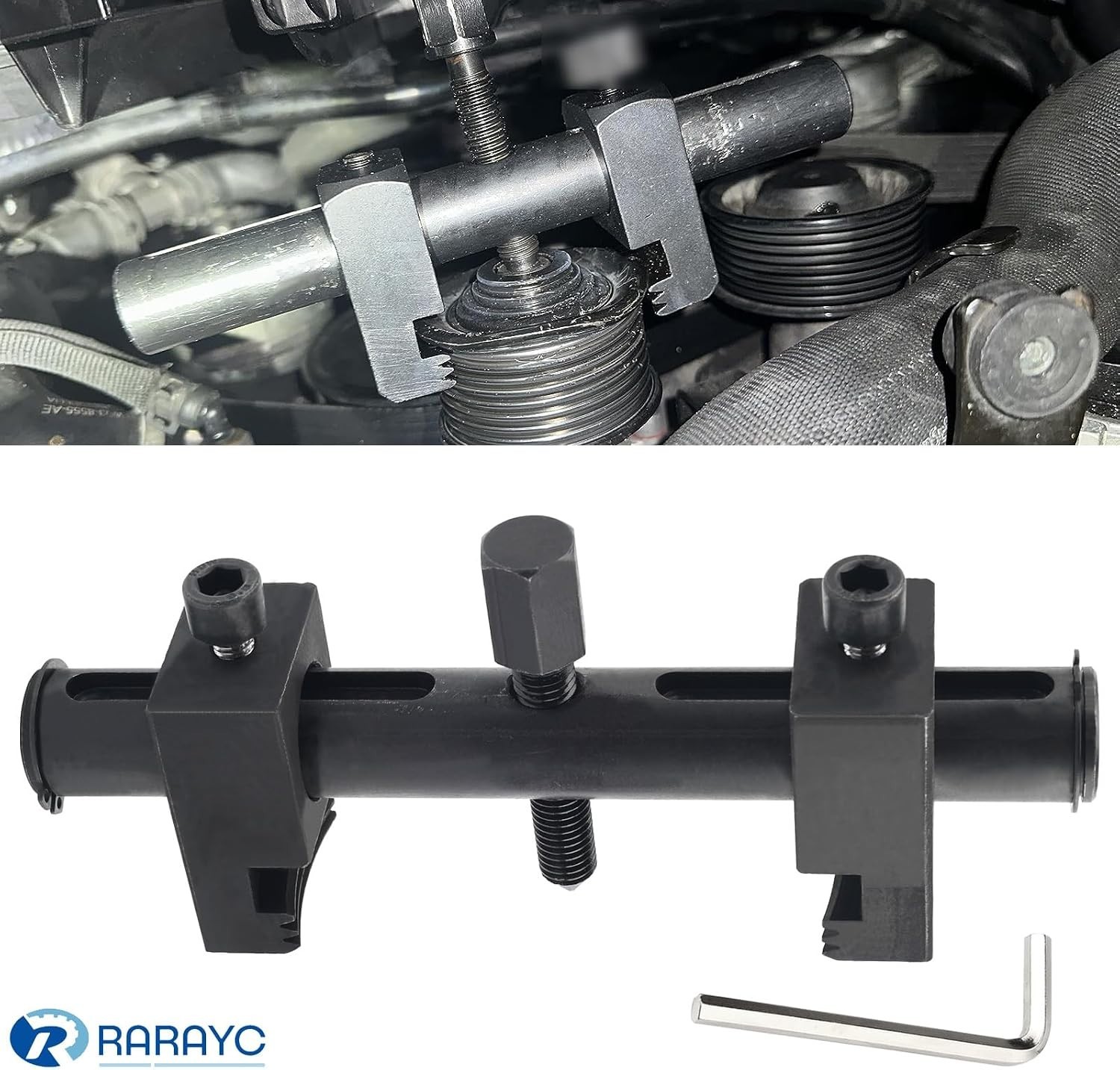 Adjustable Crankshaft Pulley Puller Tool – Heavy-Duty Drive Pulley Remover fo…