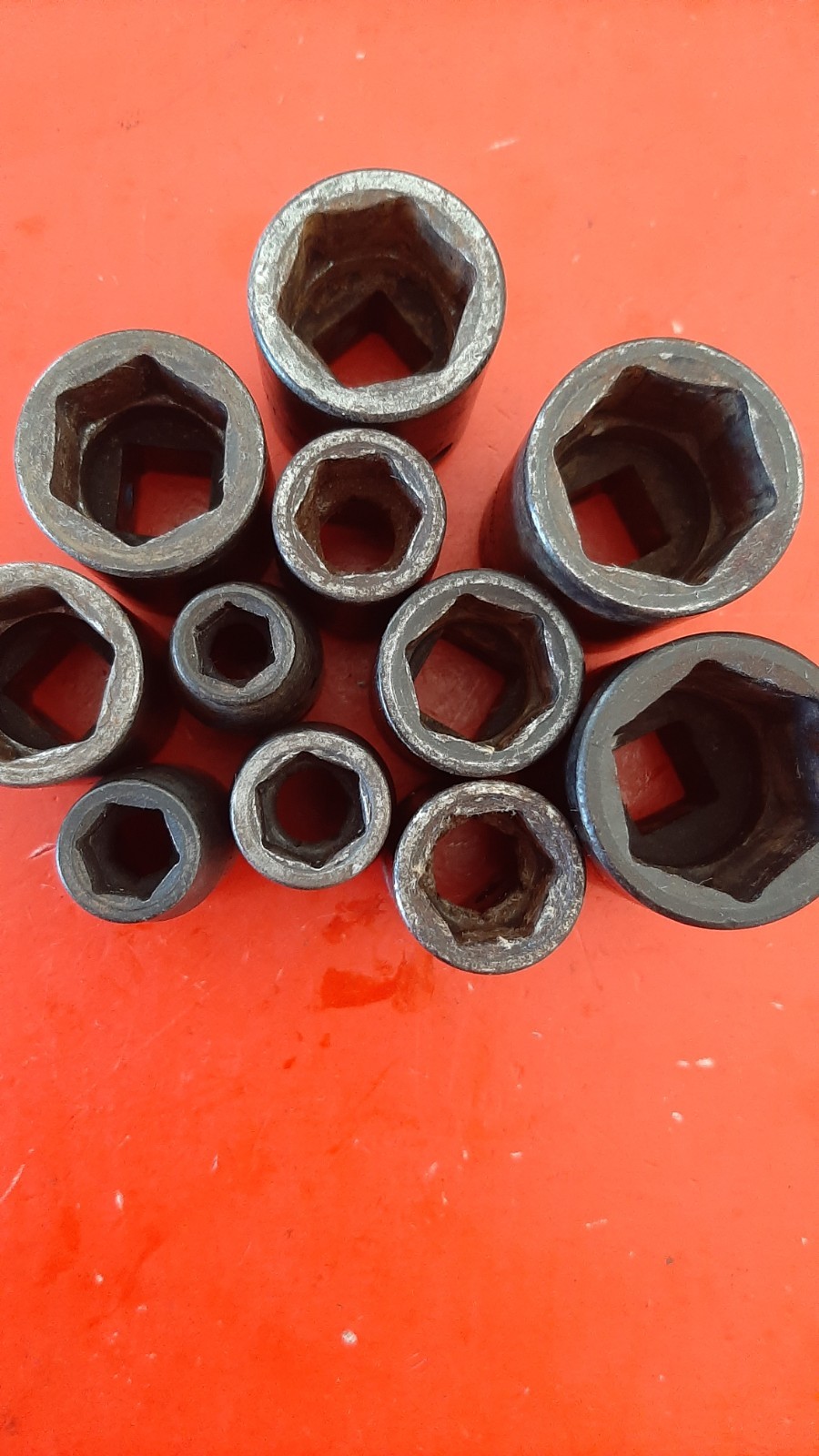 Snap-On 1/2″ Drive 11 pc 6 Point SAE Shallow Impact Socket Set Im120-320 3/8″-1″