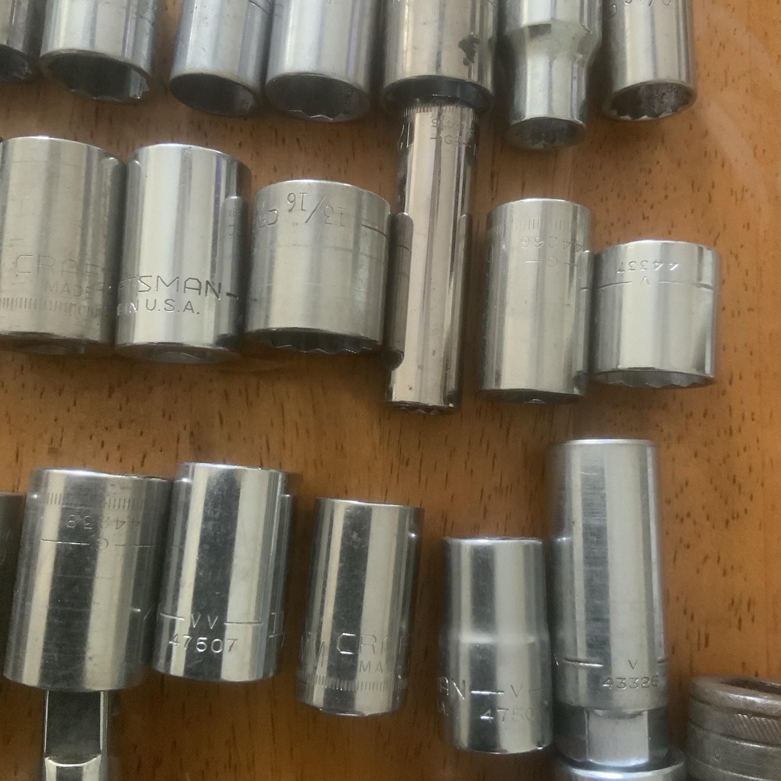 Lot Of 155 All Craftsman Sockets & Extension (Mixed Sockets Lot) Vtg Euc