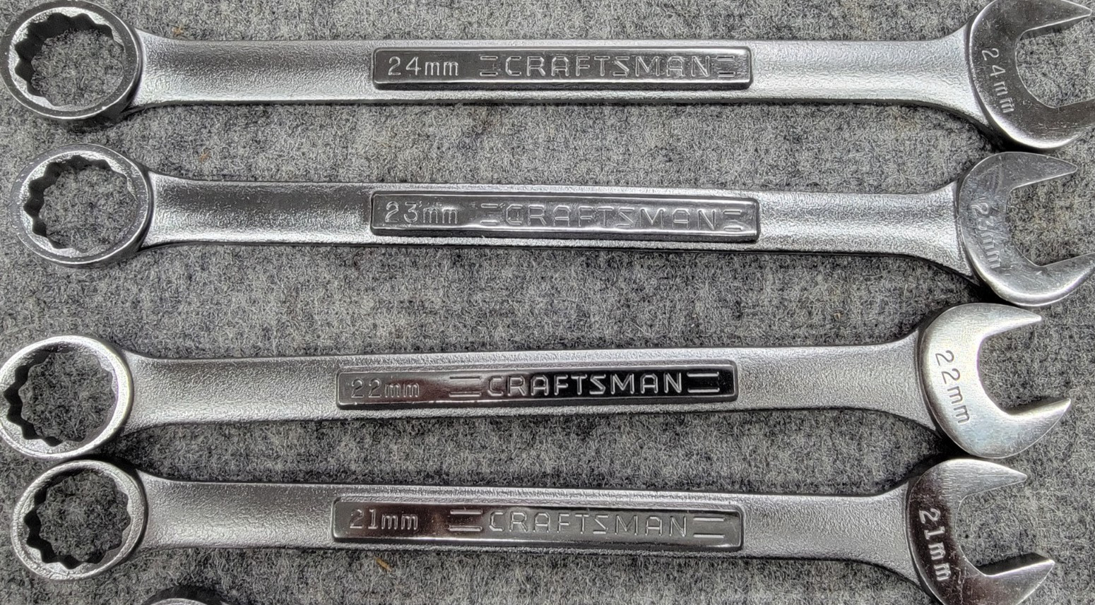 Set Of 15 Craftsman 12 And One 6 Point Metric Combination Wrenches VA Series