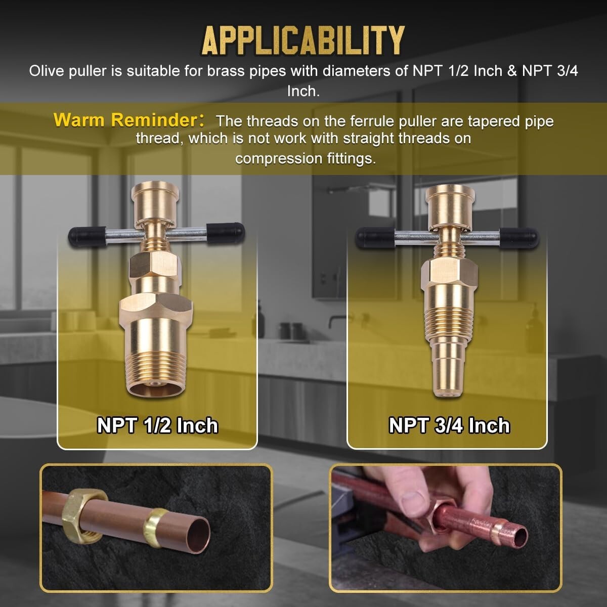 Corrosion-Resistant Olive Puller for Brass Pipes – Easy & Efficient Removal Tool