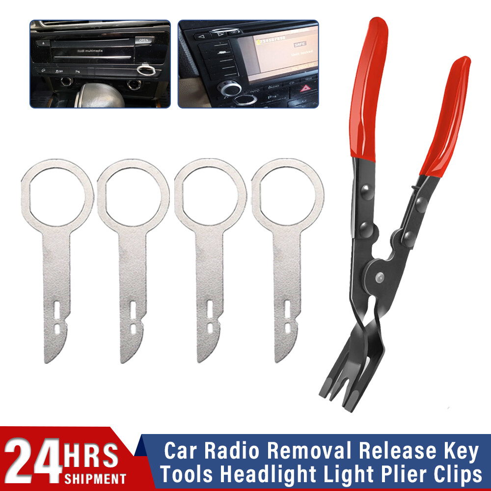 Car Trim Clip Removal Pliers Headlight Repair Door Panel Retainer Remover Tool