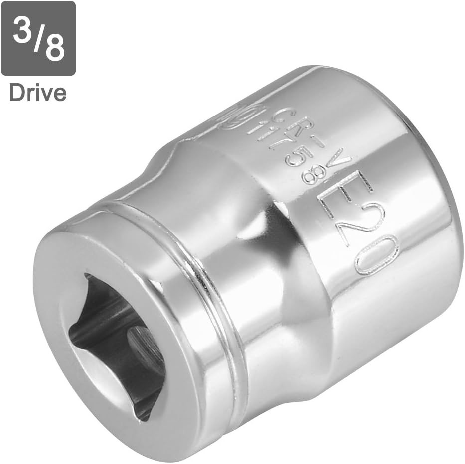 uxcell 3/8-inch Drive E20 External Torx Shallow Socket, Cr-V Steel One Size