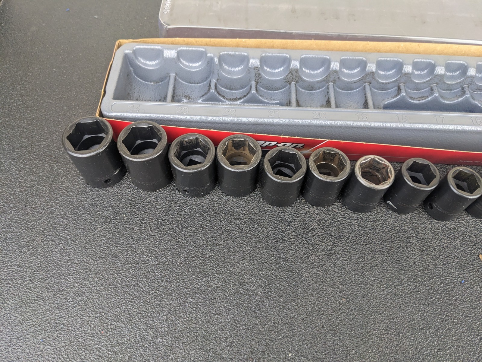 #bm356 Snap On Tools 315IMMYA 15pc 1/2″ Drive Metric Impact Socket Set 10-24mm