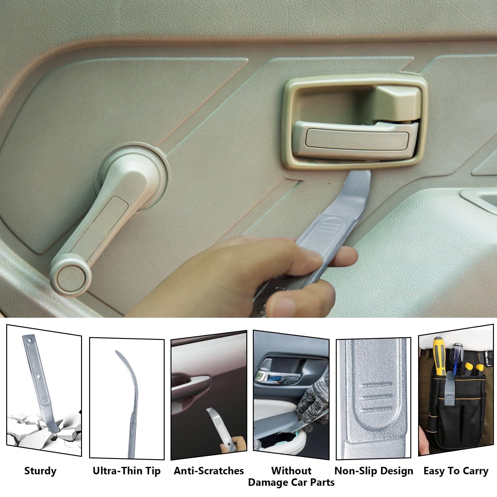 4140 Pry Tool, Trim Removal Tool, Panel Removal Tools for Auto Trim, Interior…