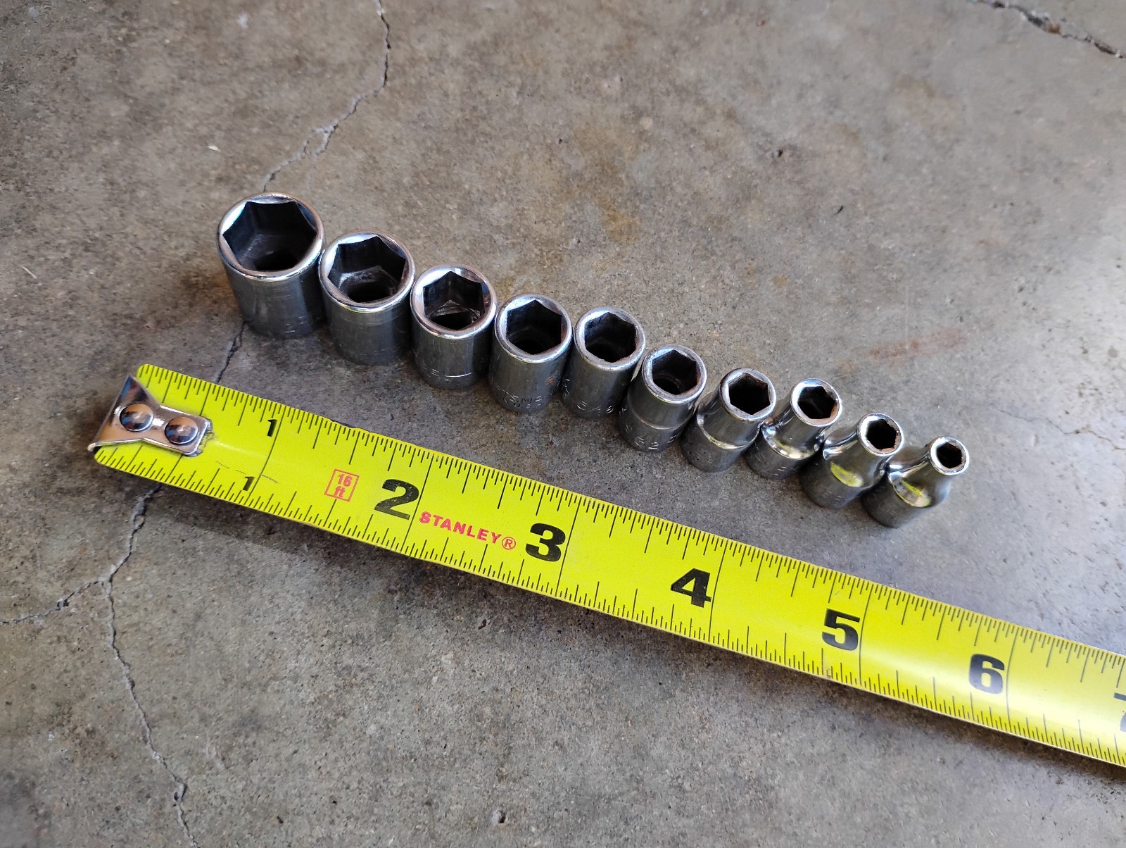 Craftsman 10pc. 1/4″ Socket Set 6pt 1/2″ – 5/32″ USA