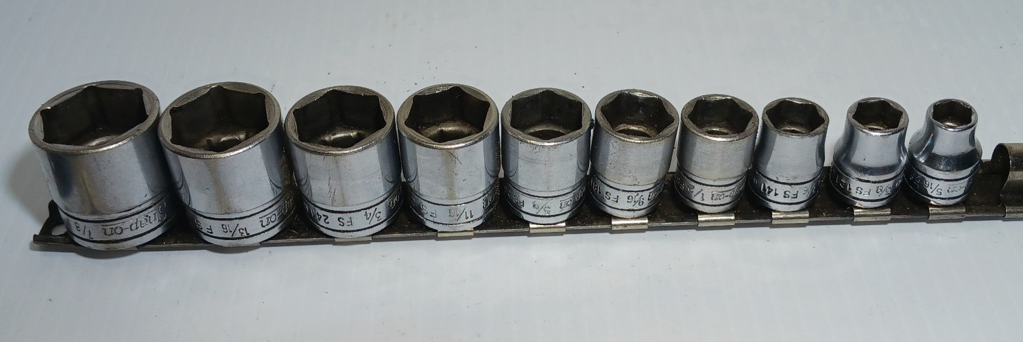 Snap-On Tools 10-Piece 3/8 Drive SAE Shallow Socket Set 5/16 – 7/8″