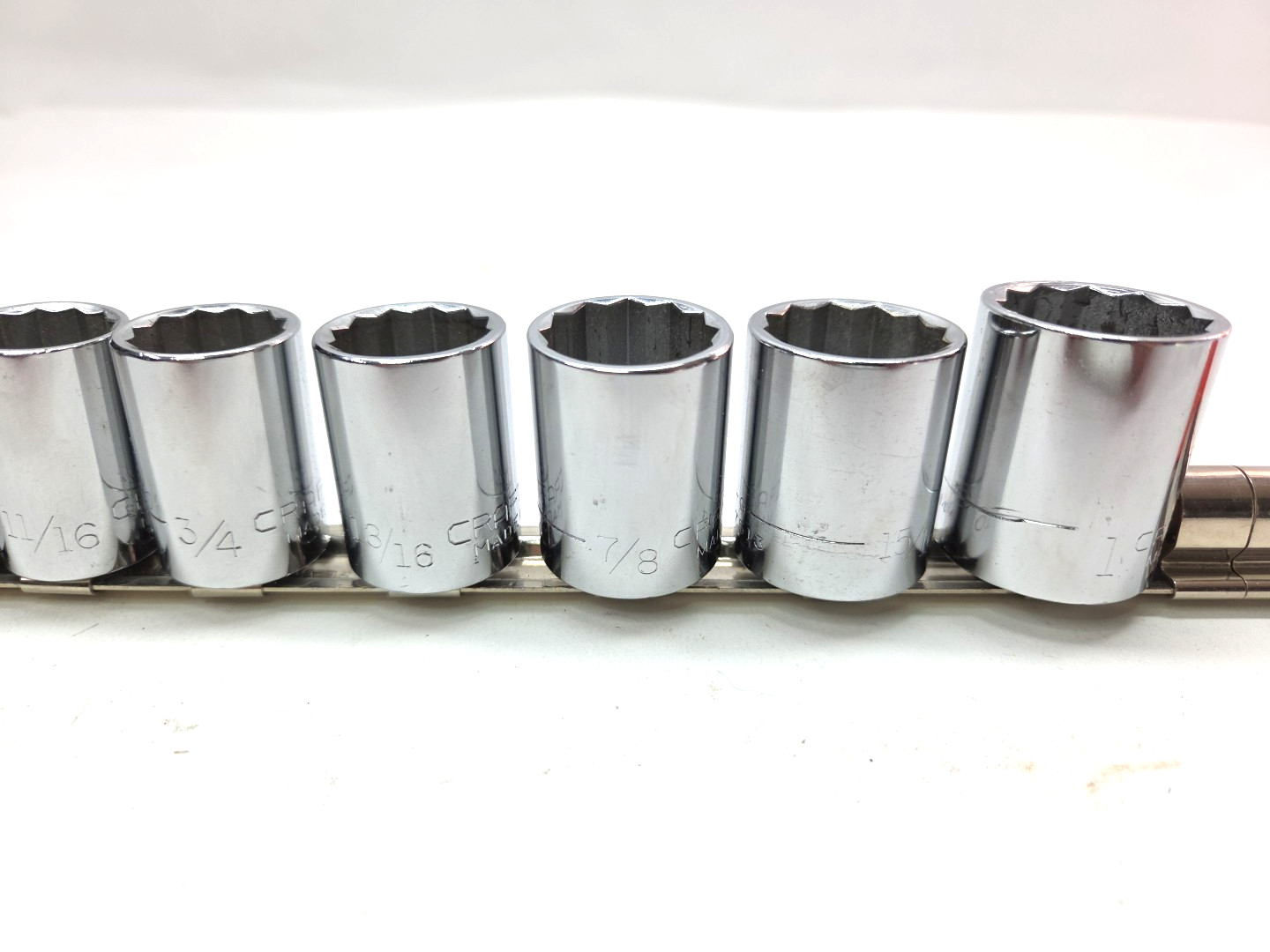 CRAFTSMAN 10 piece 1/2″ Drive SAE Socket Set 12 Point 7/16″-1″ Standard Tool 475