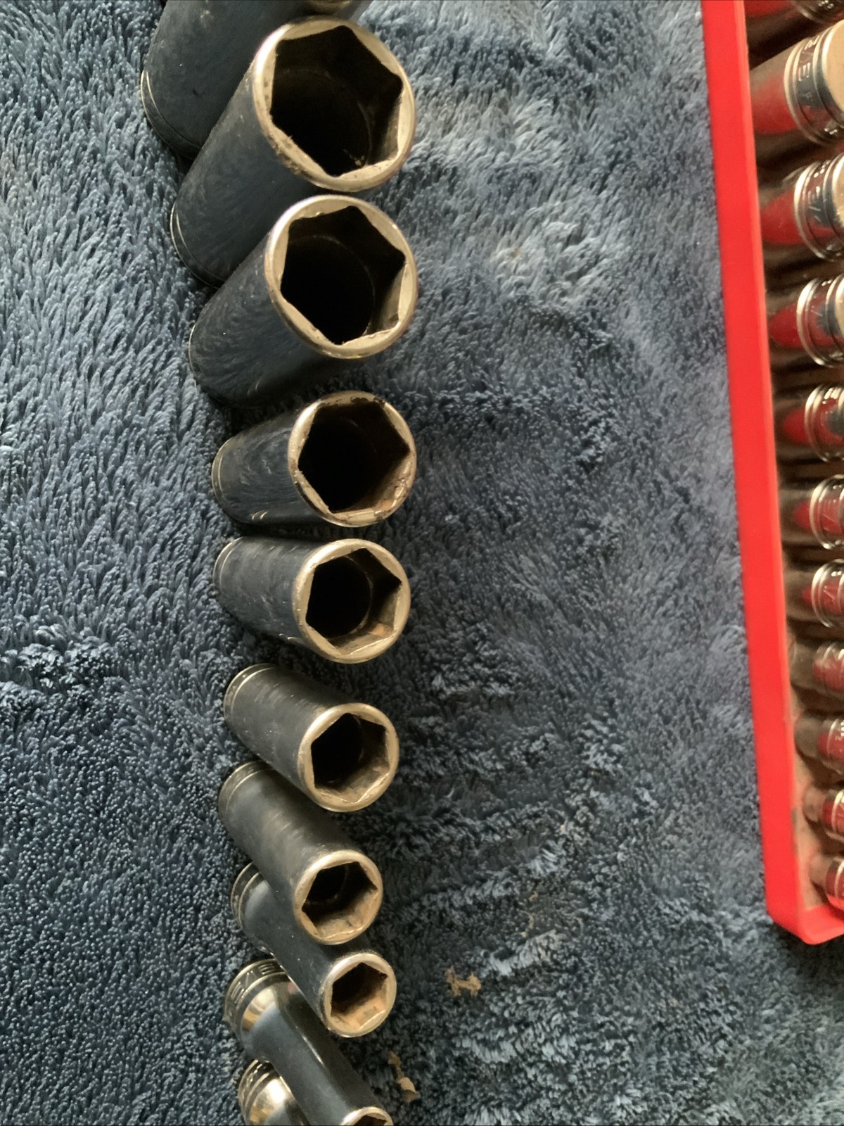 Snap On 3/8” Drive Deep And Shallow Socket Set, Sae, 6pt…..see Pics For Sizes….