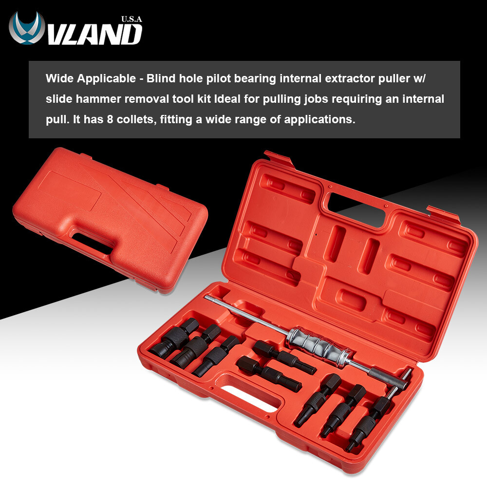 9pc/Set Blind Hole 8-32mm Inner Bearing Puller Remover Slide Hammer Internal Kit