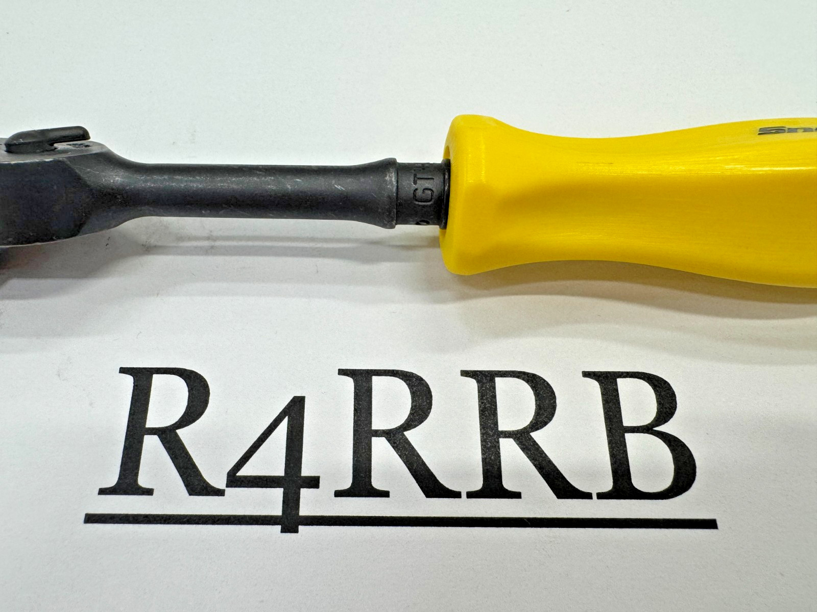 Snap-on Tools RARE CLASSIC YELLOW 1/4″ Drive Hard Grip Black Ratchet GTHLD72Y