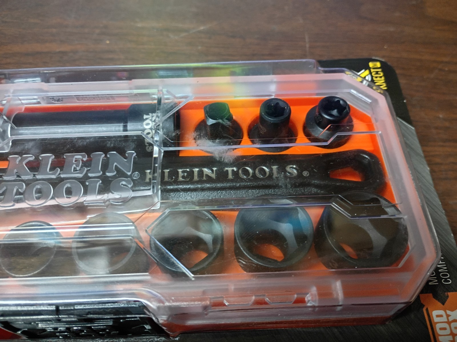 KLEIN TOOLS 65400 15-PIECE PASS THROUGH SOCKET WRENCH SET 3/8″ DRIVE NEW