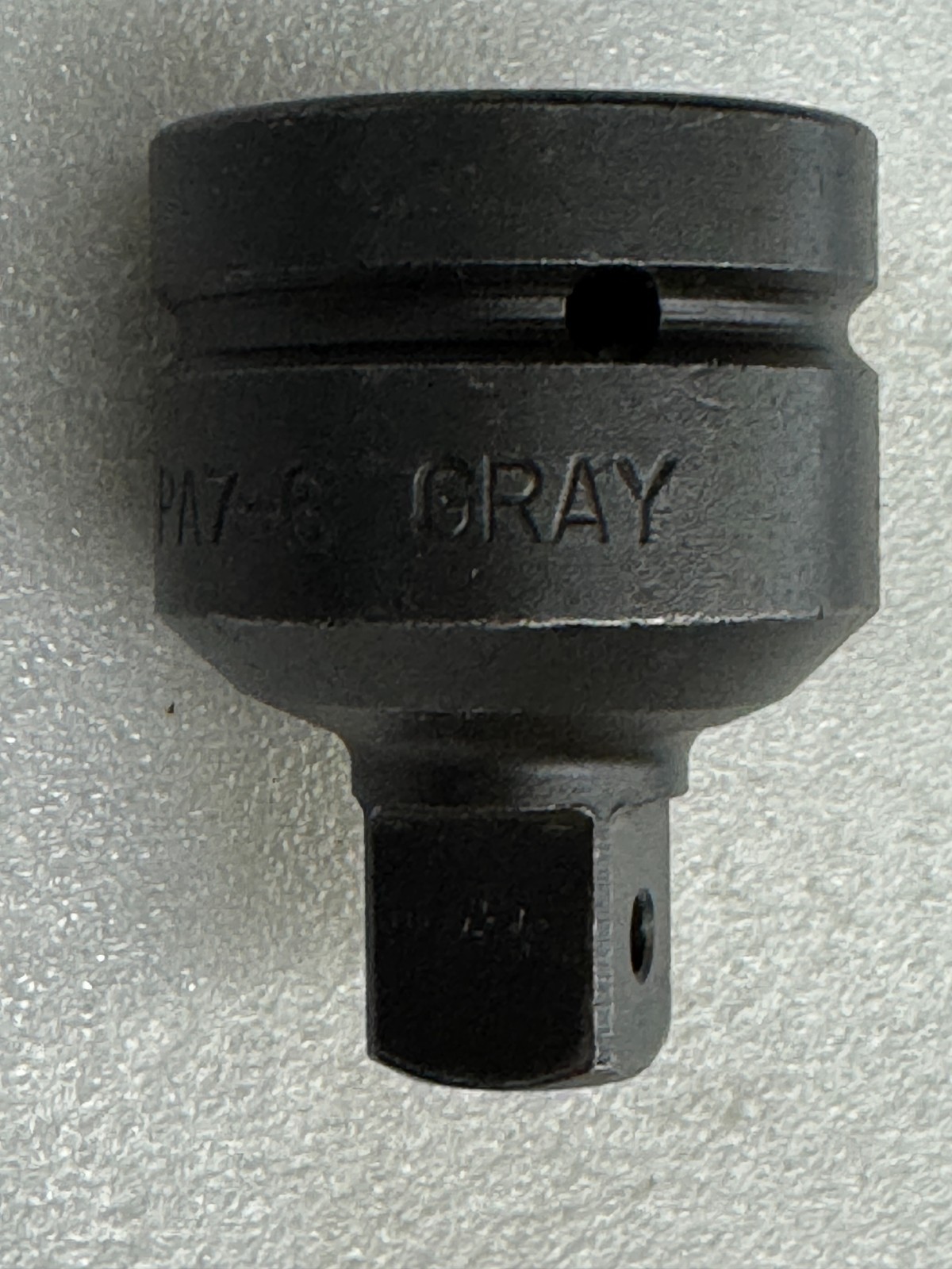 GRAY USA PA7-6 1″ INTERNAL DRIVE IMPACT SOCKET X 3/4″ ADAPTER PIN HOLE PRE-OWNED