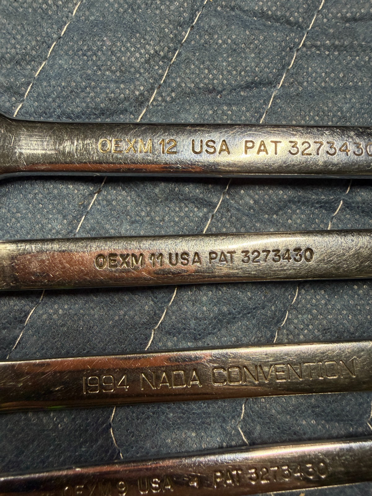 7 pc Snap-On USA Metric Mid Length 12-point Metric Combination Wrench Set OEXM