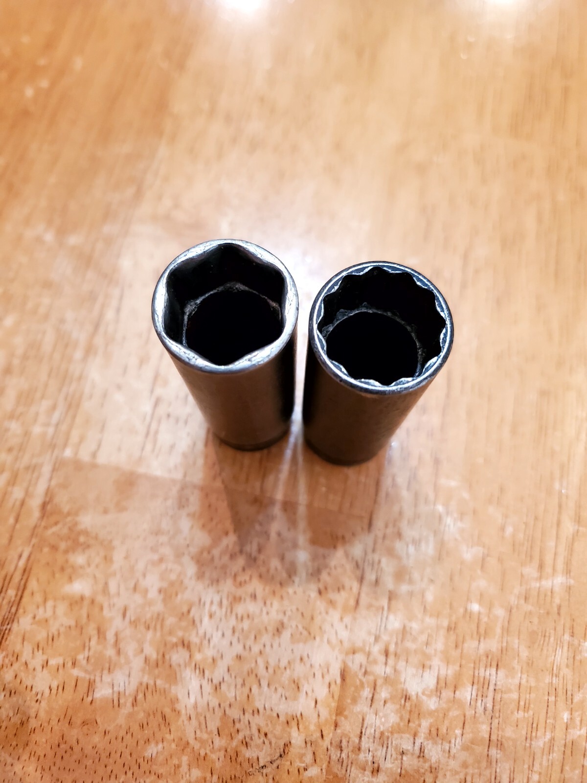 Snap On 3/8″ Drive 5/8″ 6&12PT Deep Industrial Finish Non Impact Sockets Worn