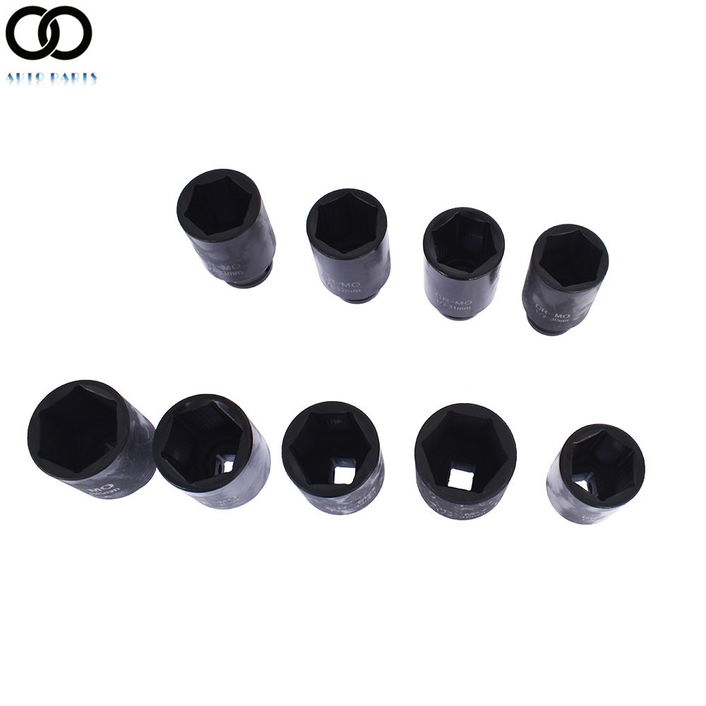 9PCS 1/2» Drive Deep Impact Socket Set Metric Axle Hub Nut Sockets 29-38mm Set