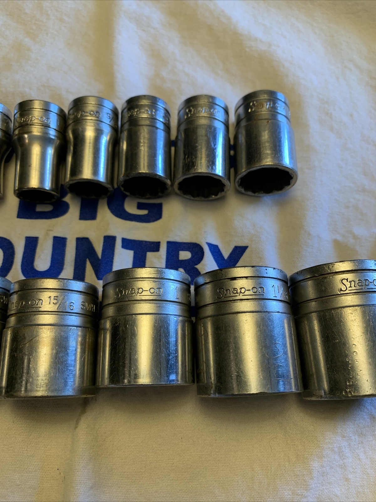 Snap-on 1/2″ Drive 13pc 12pt SAE Flank Drive® Shallow Socket Set (3/8-1-1/8″)