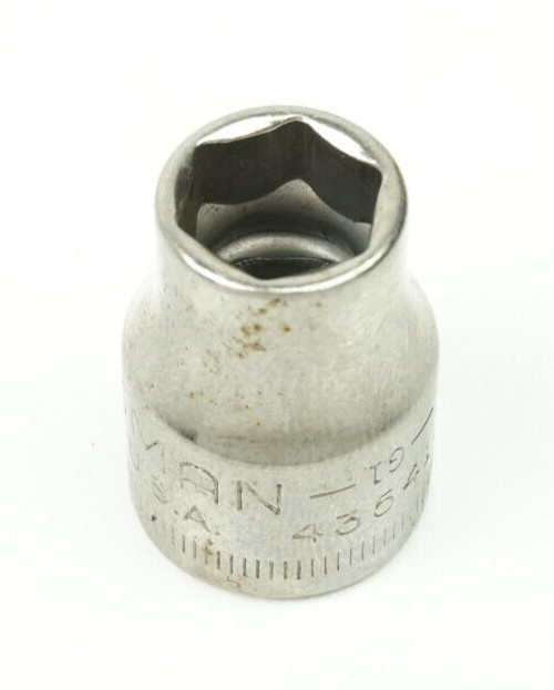 Craftsman -Ɩ⅁- 9mm 6 Point Shallow Chrome Socket 3/8″ Drive 43541 USA