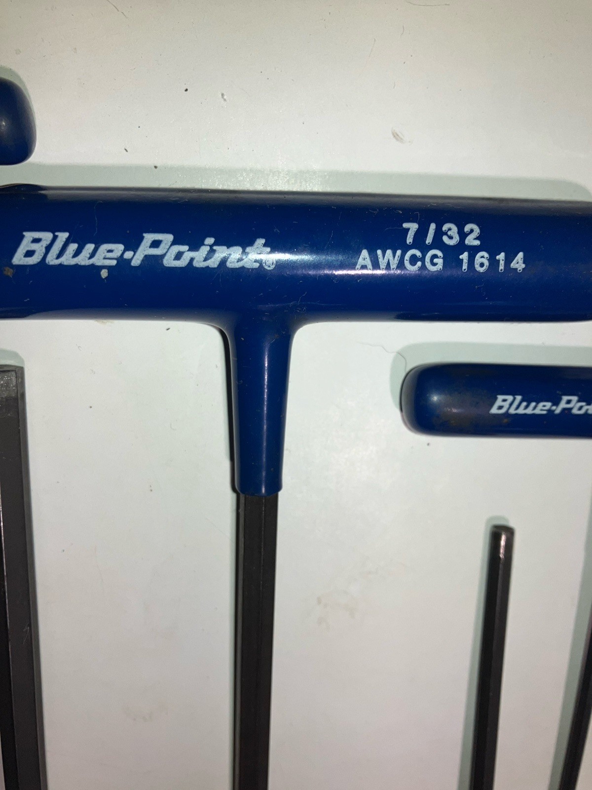 5 Piece Blue Point 6 point SAE Blue Handle Hex Allen Key T Handle AWCG